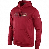 Men's San Francisco 49ers Nike KO Speed Wordmark Performance Hoodie - Red,baseball caps,new era cap wholesale,wholesale hats